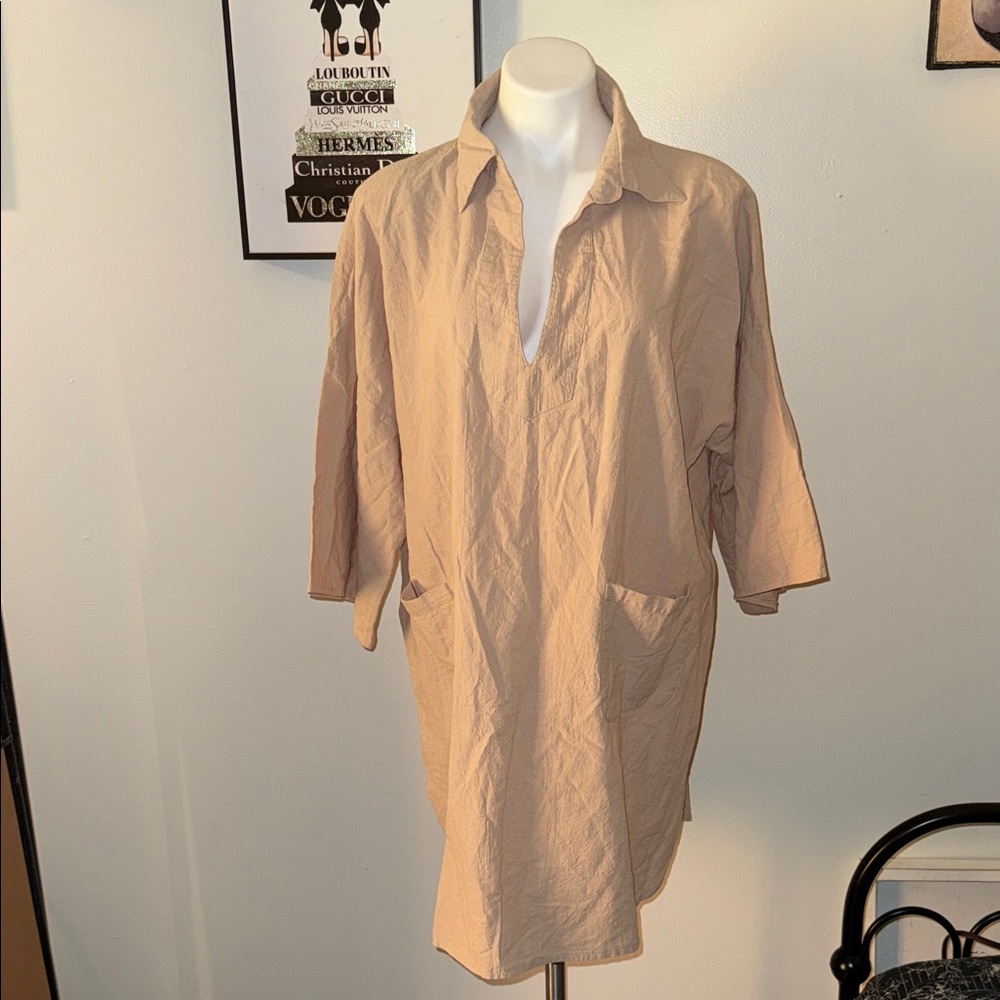 Elegant Beige Women's Tunic